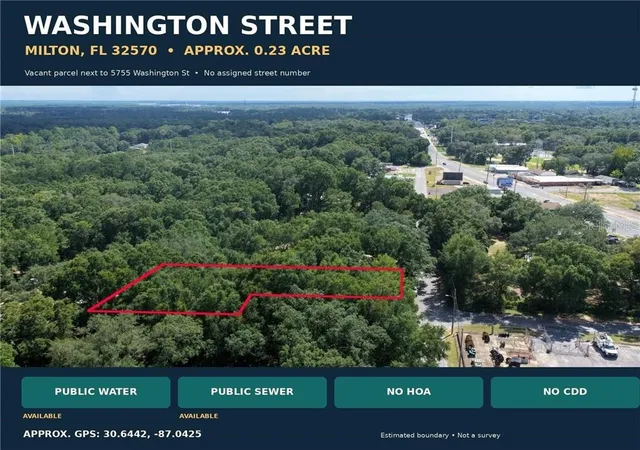 Photo 1 of Land for sale at 0 Washington St, Milton, FL 32570 | MLS# CC858284 | Listing updated on 2026-10-09