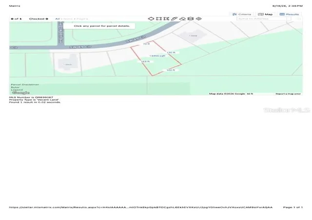 Photo 3 of Land for sale at 0 SW 89th Circle, Ocala, FL 34473 | MLS# FC321952 | Listing updated on 2026-10-07
