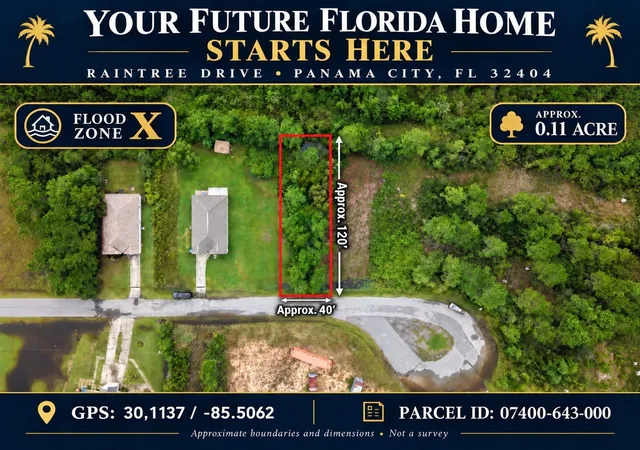 Photo 1 of Land for sale at Raintree Dr, Panama City, FL 32404 | MLS# TB8556850 | Listing updated on 2026-10-22
