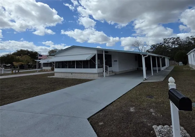Photo 1 of Manufactured home for sale at 4843 Blanco Dr, Zephyrhills, FL 33541 | MLS# TB8559743 | Listing updated on 2026-10-22