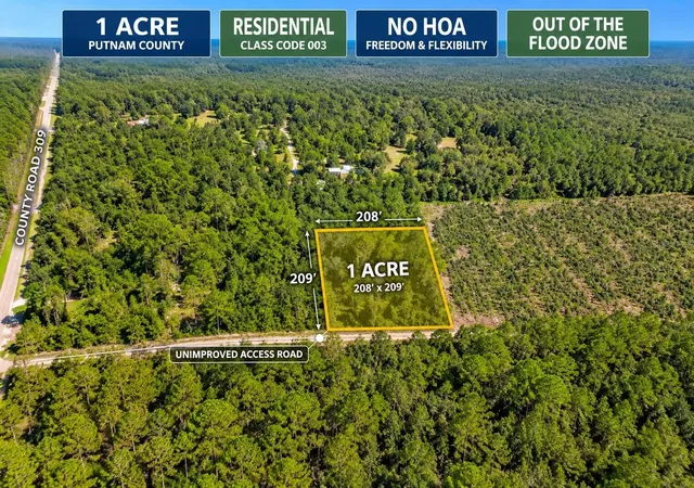 Photo 1 of Land for sale at 000 Cr 309, Satsuma, FL 32189 | MLS# O6451515 | Listing updated on 2026-10-22