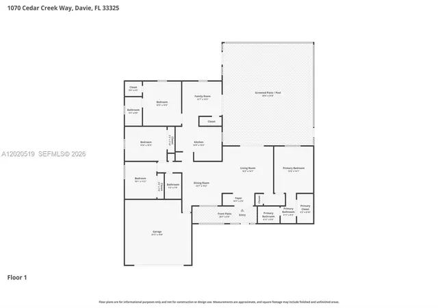 46th image of 1070 Cedar Creek Wy, Davie, FL 33325 | MLS# A12020519