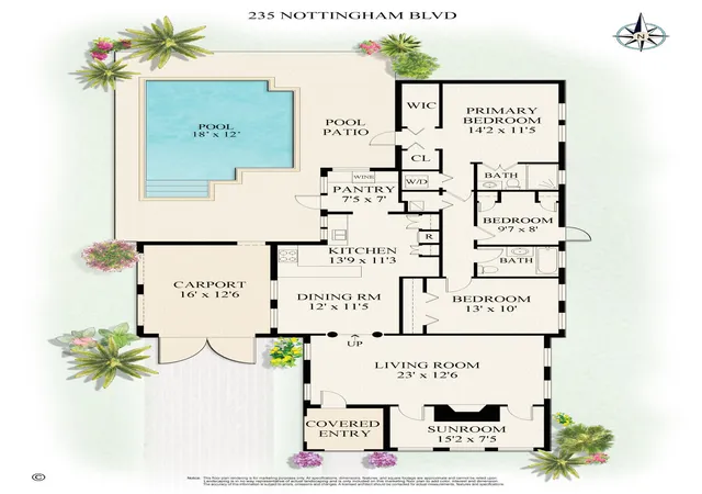 Photo 3 of Single family home for sale at 235 Nottingham Blvd, West Palm Beach, FL 33405 | MLS# B26040079 | Listing updated on 2026-10-07