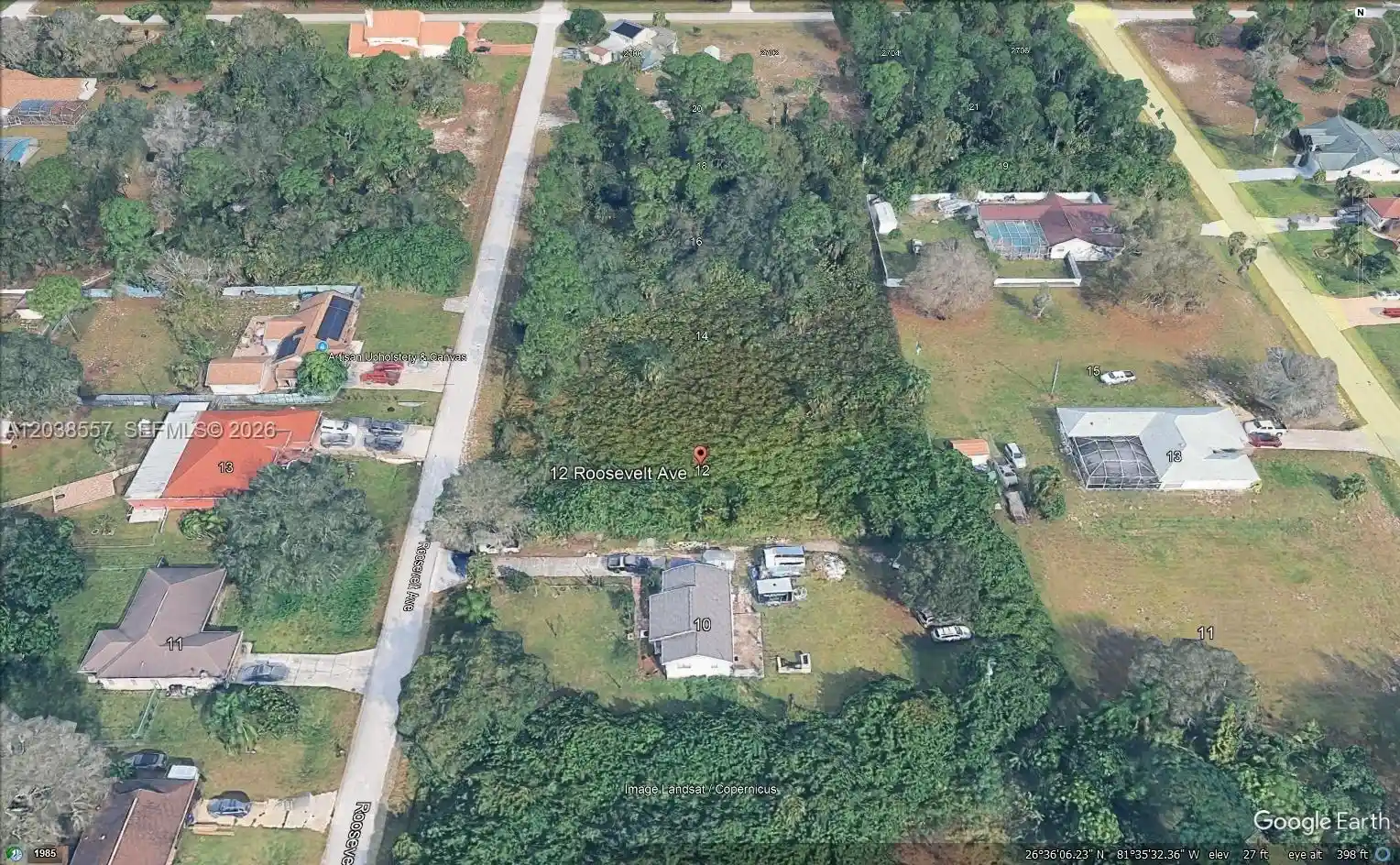 Photo 1 of Land for sale at 12 Roosevelt Ave, Lehigh Acres, FL 33936 | MLS# A12038557 | Listing updated on 2026-06-18