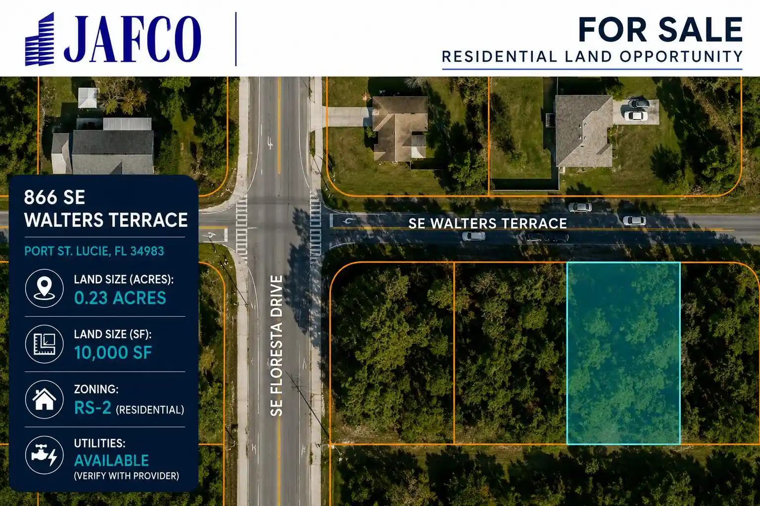 Photo 1 of Land for sale at 866 Se Walters Ter, Port Saint Lucie, FL 34983 | MLS# B26054330 | Listing updated on 2026-10-10