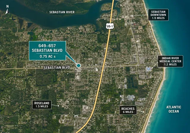 Photo 3 of Land for sale at 649 Sebastian Blvd, Sebastian, FL 32958 | MLS# B26064842 | Listing updated on 2026-09-23