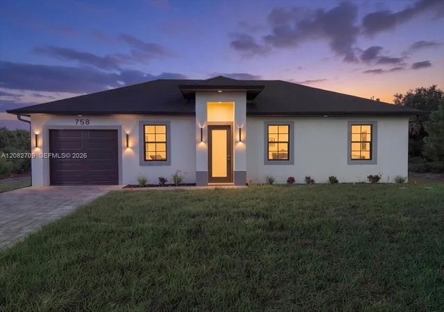 Photo 1 of Single family home for sale at 758 Long Distance Ln, Lehigh Acres, FL 33974 | MLS# A12082709 | Listing updated on 2026-10-30