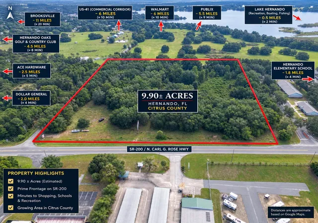Land for sale at 3588 E Lake Park Dr, Hernando, FL 34442 | MLS# B26078933