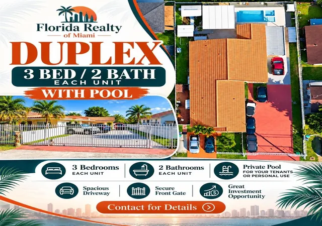 Photo 1 of Multi family home for sale at 7249 Sw 22nd Street, Miami, FL 33155 | MLS# A12109678 | Listing updated on 2026-10-26