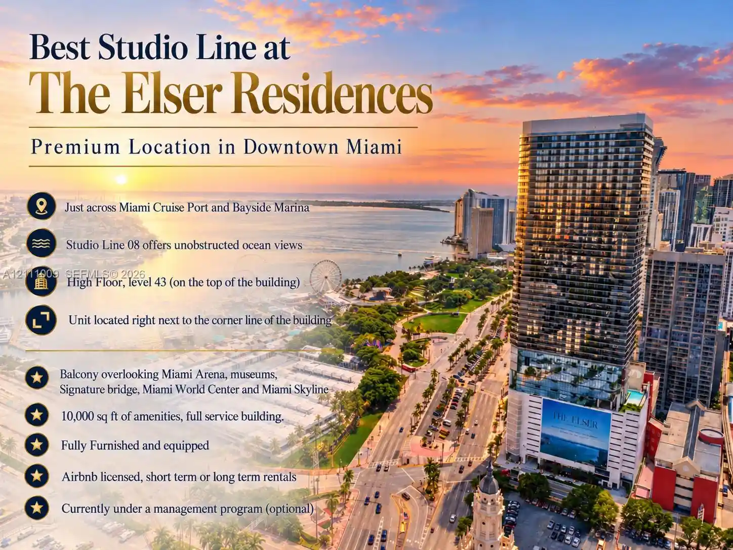 Photo 1 of Condo for sale at 398 Ne 5th Street #4308, Miami, FL 33132 | MLS# A12111009 | Listing updated on 2026-10-22