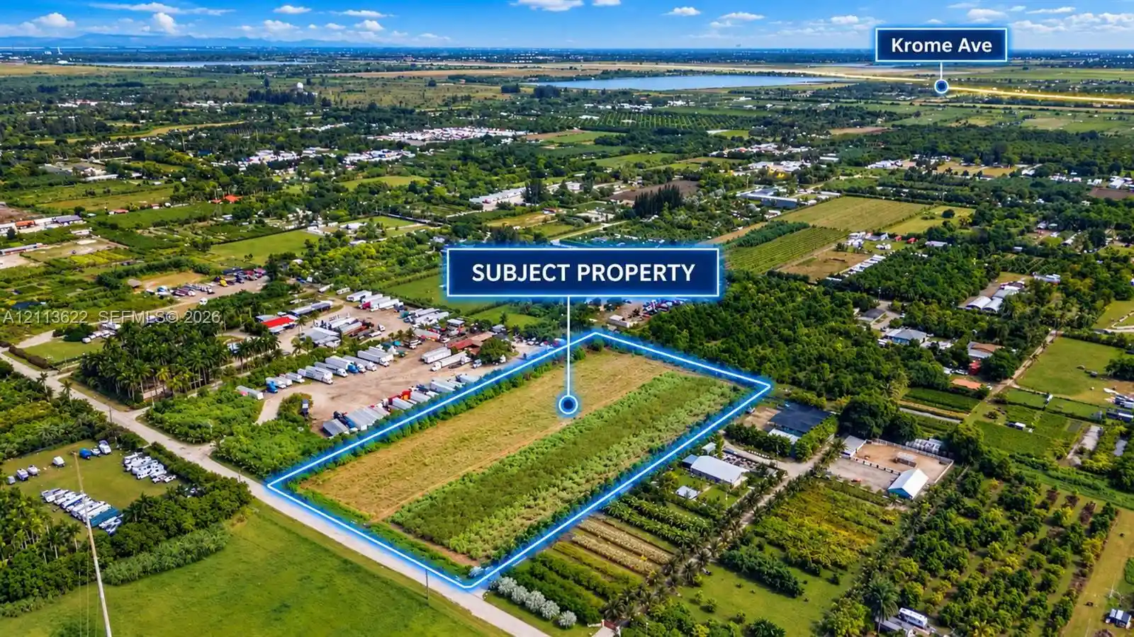 Photo 1 of Land for sale at Xxx Sw 202nd Avenue, Miami, FL 33196 | MLS# A12113622 | Listing updated on 2026-10-28