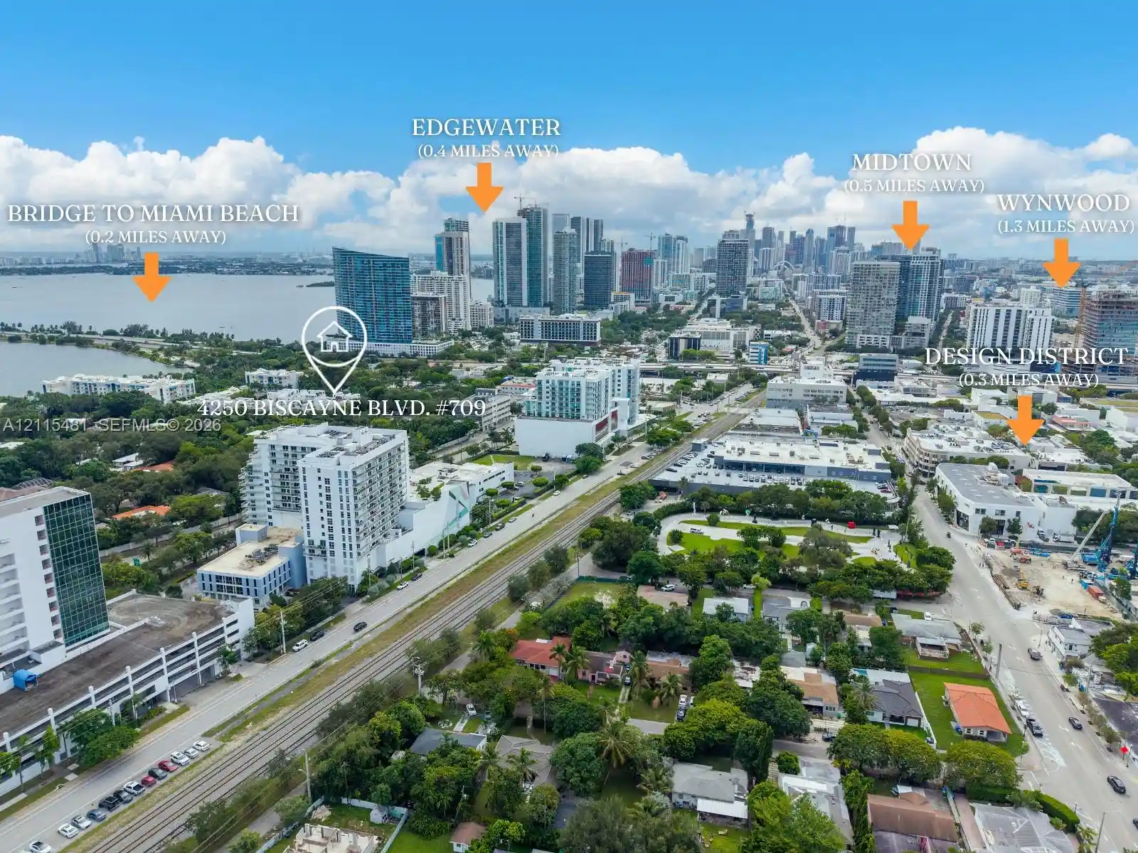 Condo for sale at 4250 Biscayne Blvd #709, Miami, FL 33137 | MLS# A12115481