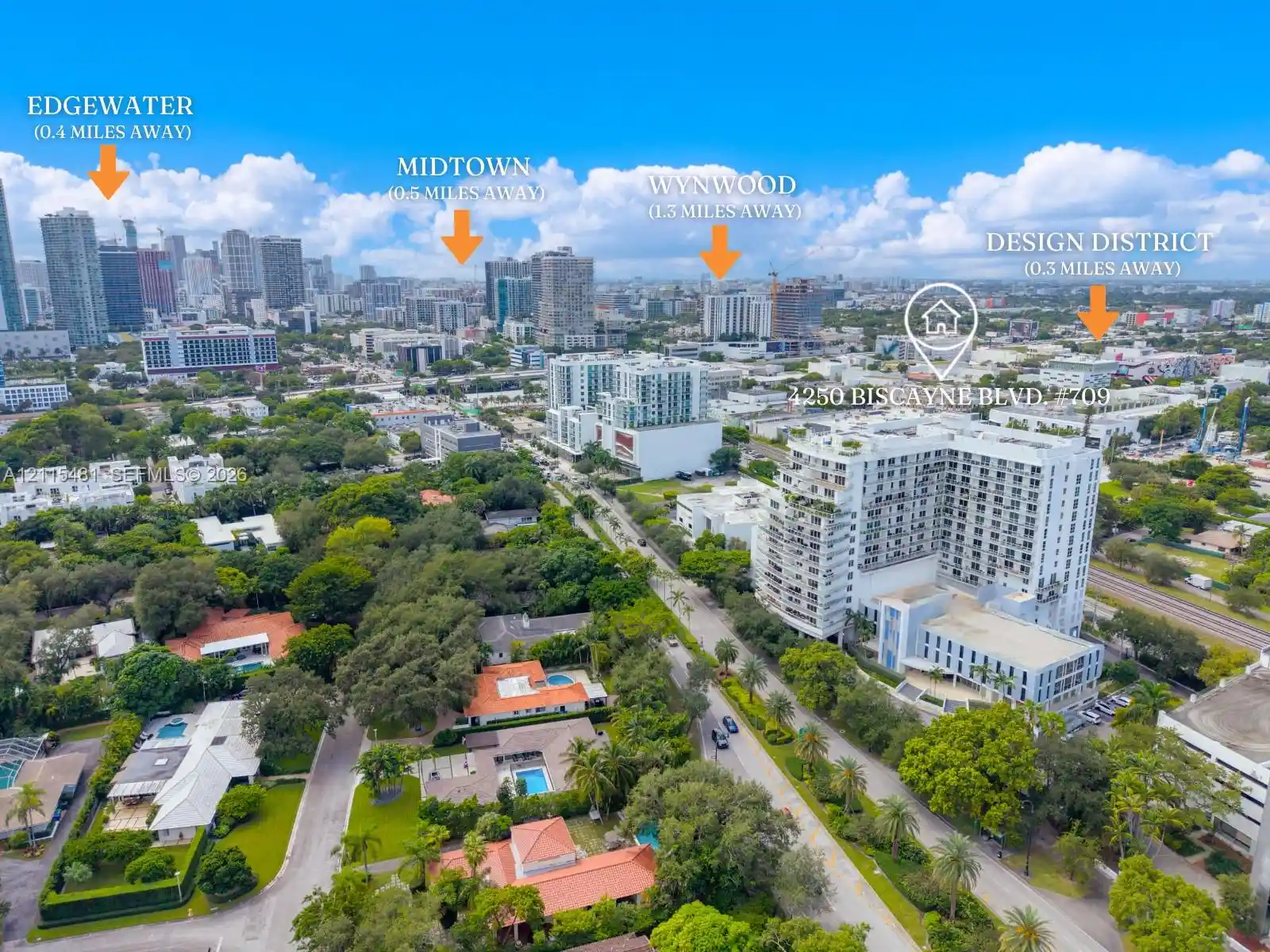 Condo for sale at 4250 Biscayne Blvd #709, Miami, FL 33137 | MLS# A12115481