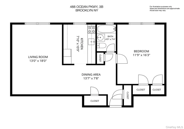 Homes for sale in New York, NY | 488 Ocean Pkwy #3B, New York, NY 11218 | MLS# 1010594