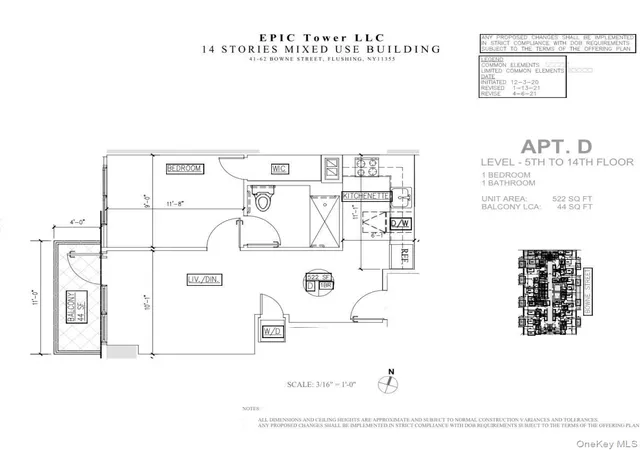 Listing Photo 5 - Condo for sale in Epic Tower located at 41-62 Bowne St, New York, NY 11355 - Unit #13D