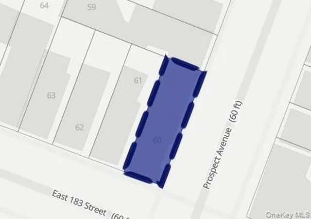 Photo 2 of Land for sale at 749 E 183rd Street, New York, NY 10458 | MLS# 1059159 | Listing updated on 2026-10-07