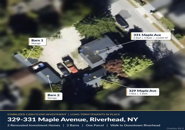Single family home for sale at 329-331 Maple Ave, Riverhead, NY 11901 | MLS# 1059395