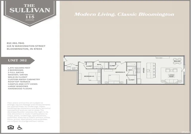 5th image of 115 N Washington St Unit 302 #302, Bloomington, IN 47408 | MLS# 202545858