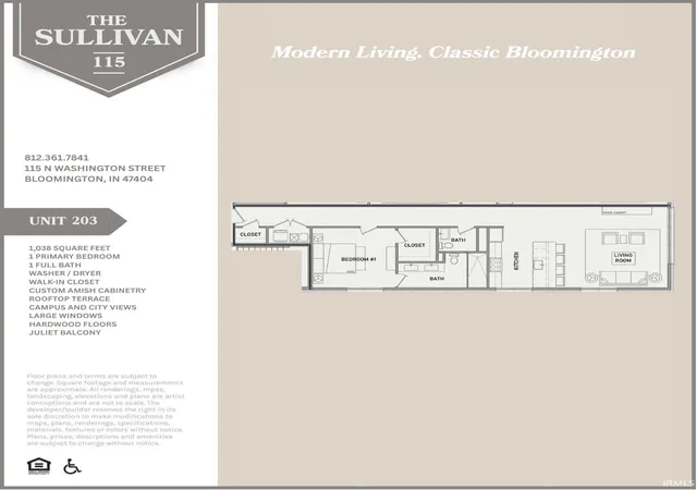 5th image of 115 N Washington St Unit 203 #203, Bloomington, IN 47408 | MLS# 202545862