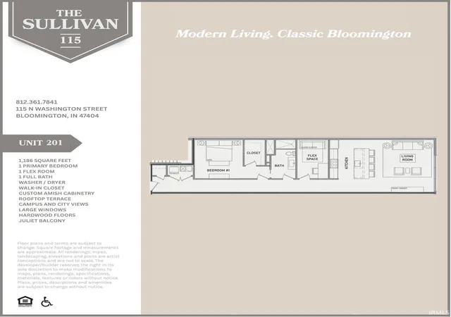 5th image of 115 N Washington St Unit 201 #201, Bloomington, IN 47408 | MLS# 202545872