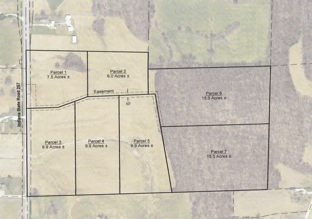 Photo 1 of Land for sale at Parcel 6 Off State Rd 257, Washington, IN 47501 | MLS# 202602840 | Listing updated on 2026-07-01