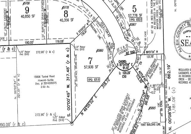 Photo 3 of Land for sale at 5860 Whisper Crk Ct, Leo Cedarville, IN 46765 | MLS# 202633055 | Listing updated on 2026-08-13