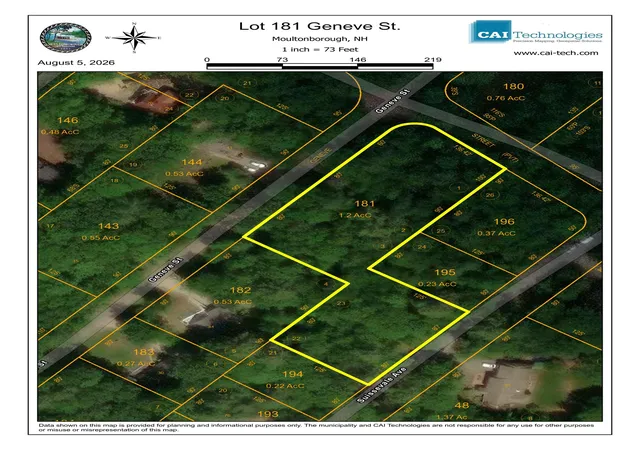 Photo 3 of Land for sale at Lot 181 Geneve St, Moultonborough, NH 03254 | MLS# 5103419 | Listing updated on 2026-08-26
