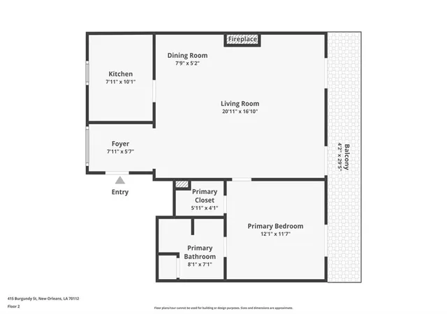 29th image of 415 Burgundy St #2A, New Orleans, LA 70112 | MLS# 2527630
