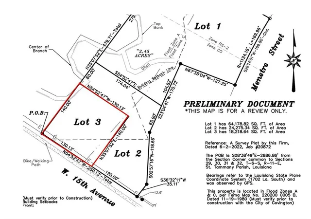 2nd image of Lot 3 15 Th Ave, Covington, LA 70433 | MLS# 2538029