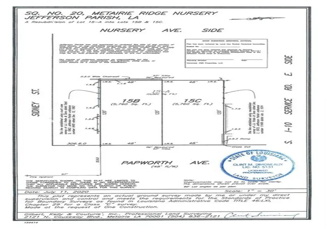 Photo 2 of Land for sale at 526 Papworth Ave, Metairie, LA 70005 | MLS# 2561617 | Listing updated on 2026-06-05