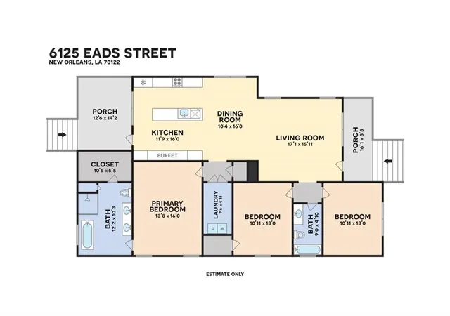 Homes for sale in New Orleans, LA | 6125 Eads St, New Orleans, LA 70122 | MLS# 2564356