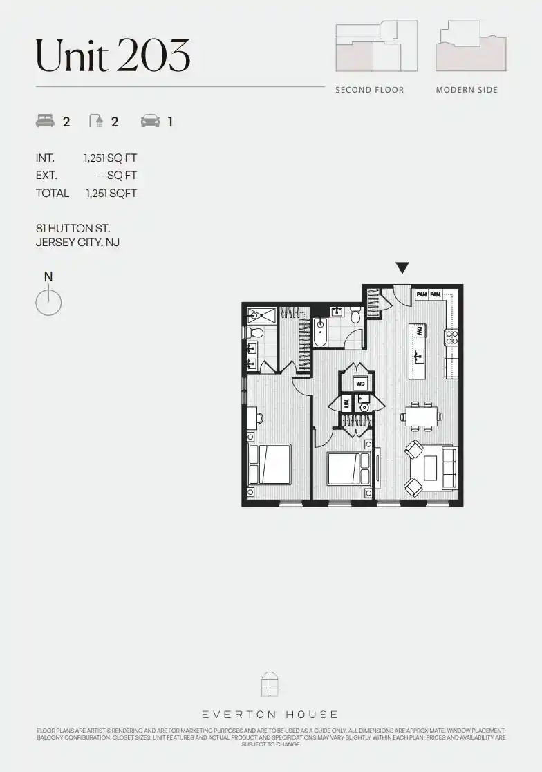 Homes for sale in Jersey City, NJ | 81 83 Hutton St #203, Jersey City, NJ 07307 | MLS# 260002882