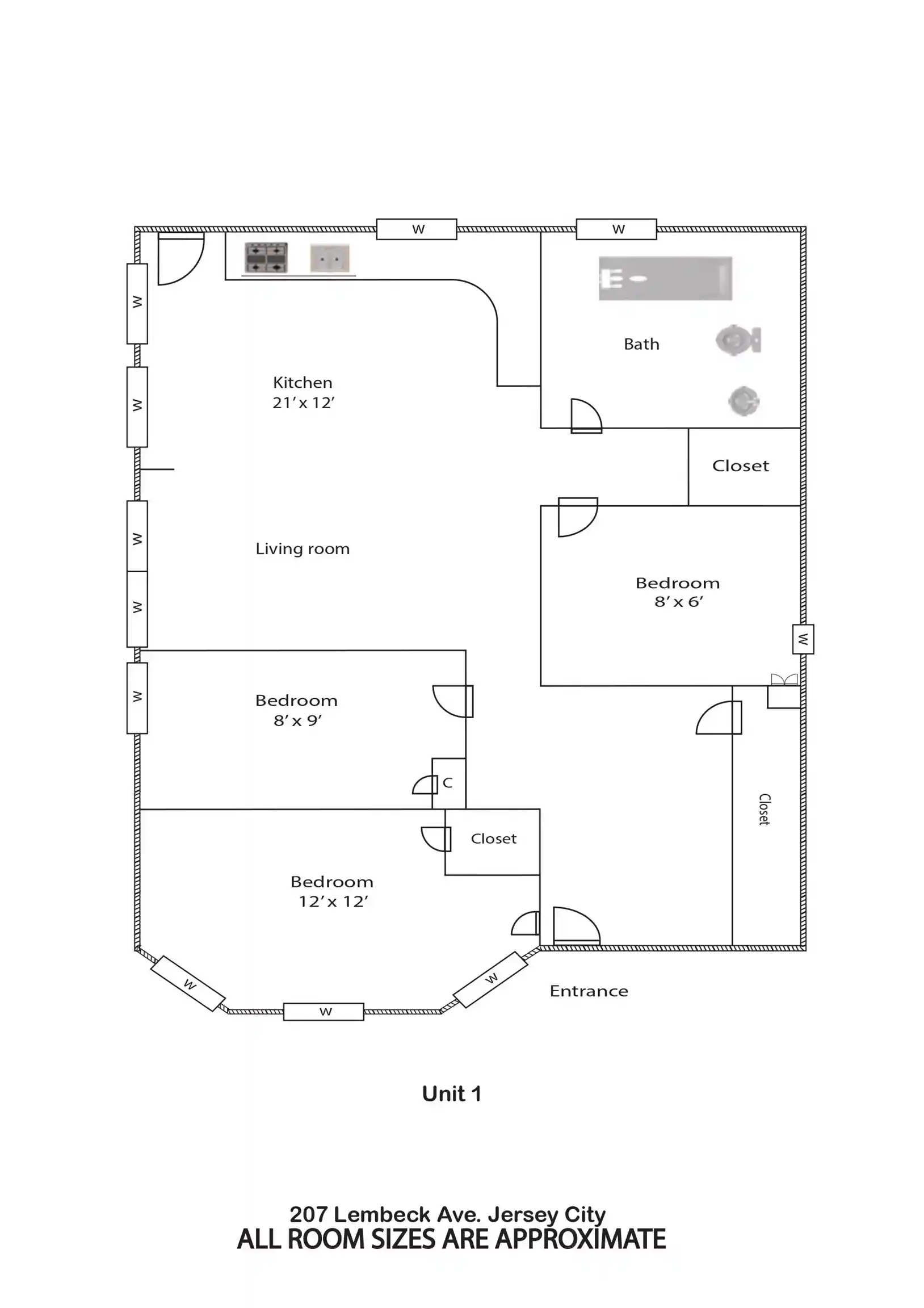 Listing Photo 4 - Condo for sale in building located at 207 Lembeck Ave, Jersey City, NJ 07305