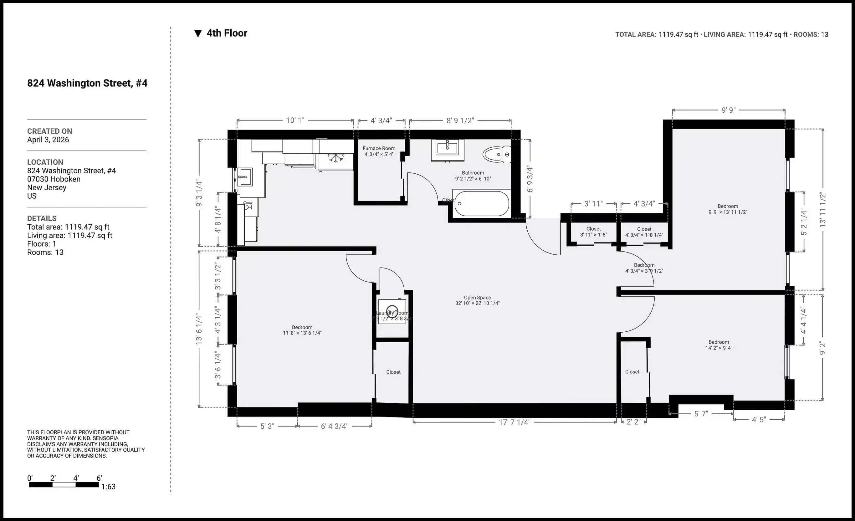 3rd image of 824 Washington St, Hoboken, NJ 07030