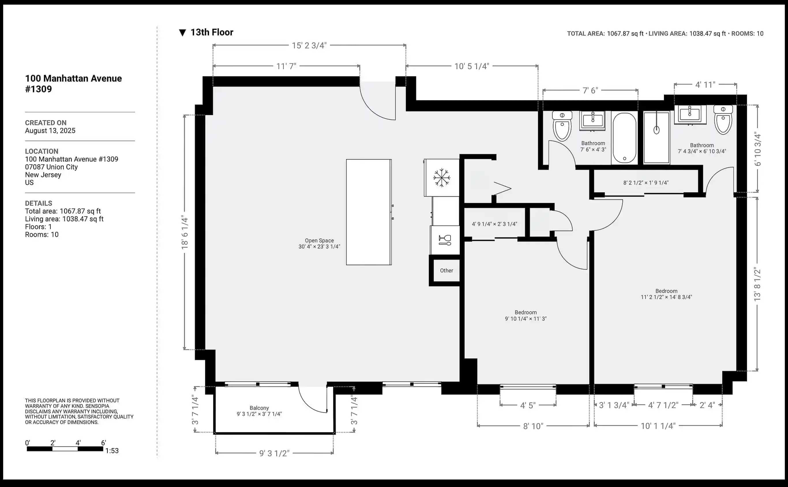 Photo 3 of Condo for sale at 100 Manhattan Ave #1309, Union City, NJ 07087 | MLS# 260017812 | Listing updated on 2026-09-14