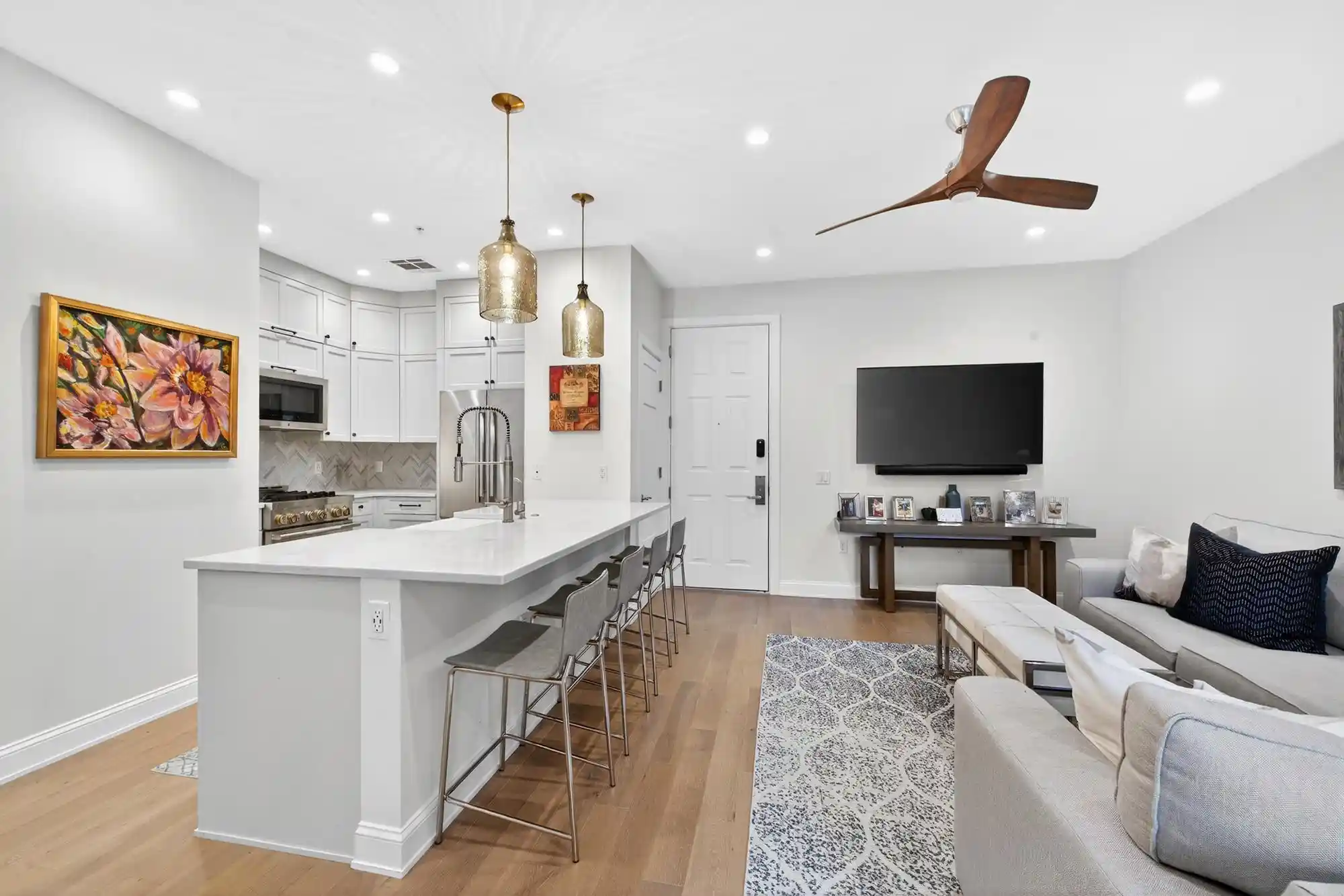 Listing Photo 1 - Condo for sale in building located at 1300 Grand St, Hoboken, NJ 07030 - Unit #217