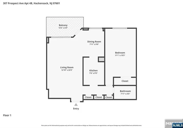 Homes for sale in Hackensack, NJ | 307 Prospect Ave #4B, Hackensack, NJ 07601 | MLS# 25043174