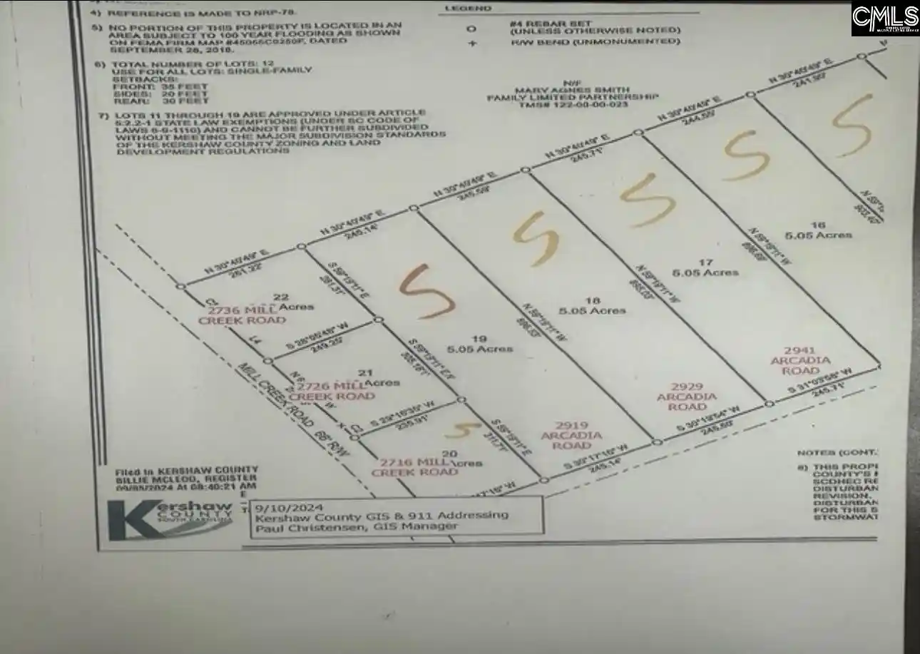Photo 2 of Land for sale at 2736 Mill Creek, Bethune, SC 29009 | MLS# 620316 | Listing updated on 2026-10-19