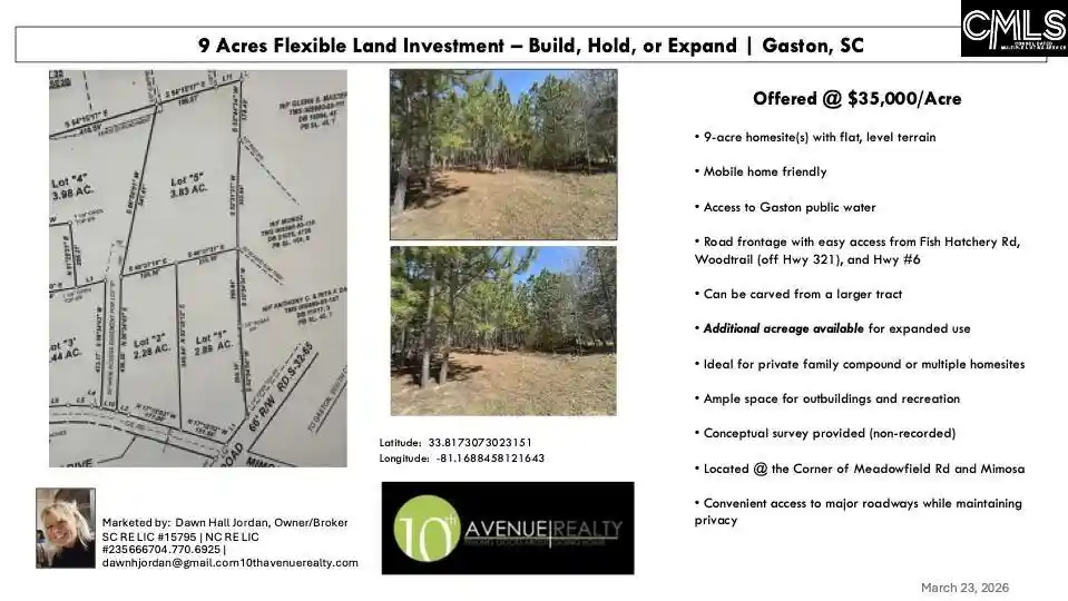 Photo 8 of Land for sale at 223 Mimosa, Gaston, SC 29053 | MLS# 629406 | Listing updated on 2026-08-03