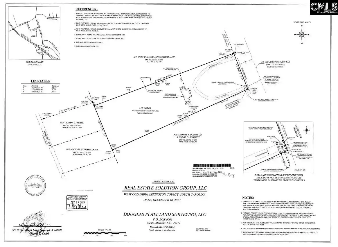 Photo 2 of Land for sale at 2546 Charleston Hwy, West Columbia, SC 29172 | MLS# 632280 | Listing updated on 2026-06-15