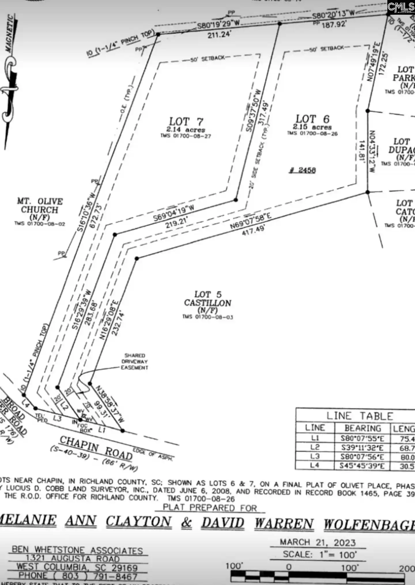 Photo 2 of Land for sale at 2458 Chapin, Chapin, SC 29036 | MLS# 644278 | Listing updated on 2026-10-02