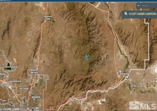 Photo 2 of Land for sale at 0 Left Hand Canyon Rd, Reno, NV 89510 | MLS# 230004823 | Listing updated on 2026-05-11
