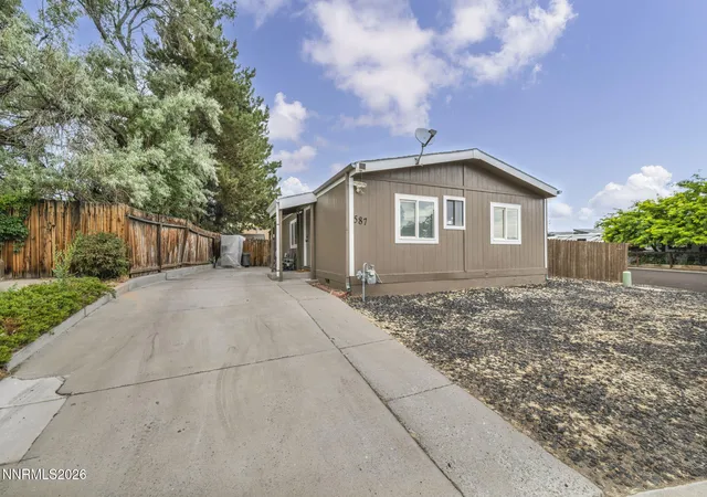 Manufactured home for sale at 587 Jenni Ln, Mound House, NV 89706 | MLS# 260009136