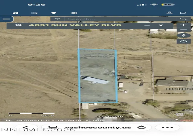 Land for sale at 4891 Sun Valley Blvd, Sun Valley, NV 89433 | MLS# 260009043