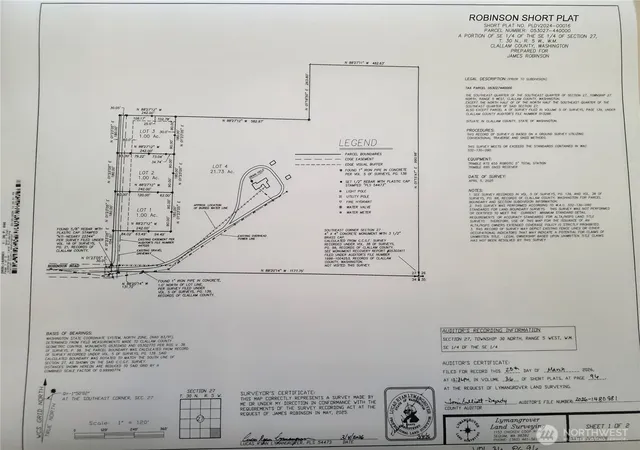 Photo 2 of Land for sale at 99 Lot 3 Robinson Rd, Port Angeles, WA 98362 | MLS# NWM2506026 | Listing updated on 2026-09-21