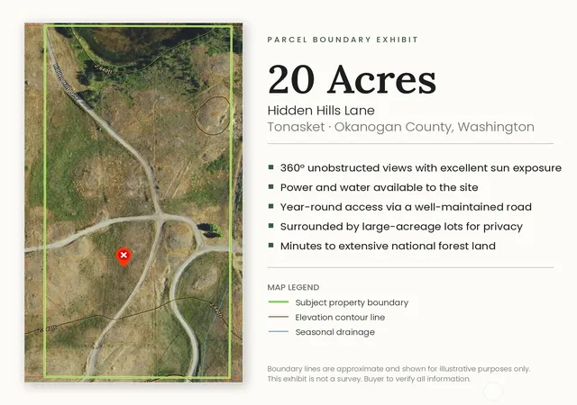 Photo 2 of Land for sale at 0 Hidden Hills Ln, Tonasket, WA 98855 | MLS# NWM2557627 | Listing updated on 2026-09-23