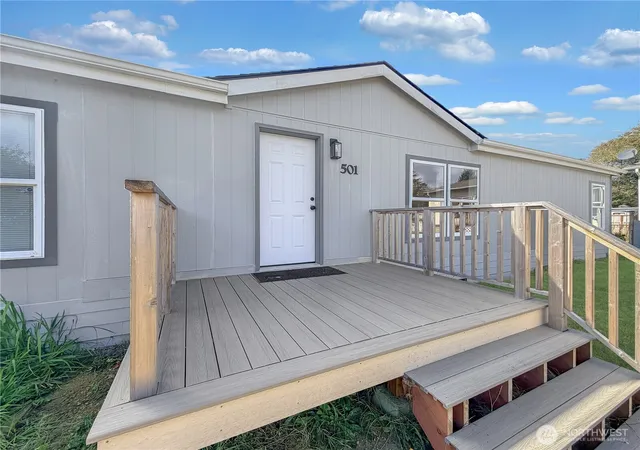 Photo 1 of Manufactured home for sale at 501 Chenois Ave Ne, Ocean Shores, WA 98569 | MLS# NWM2581603 | Listing updated on 2026-10-01