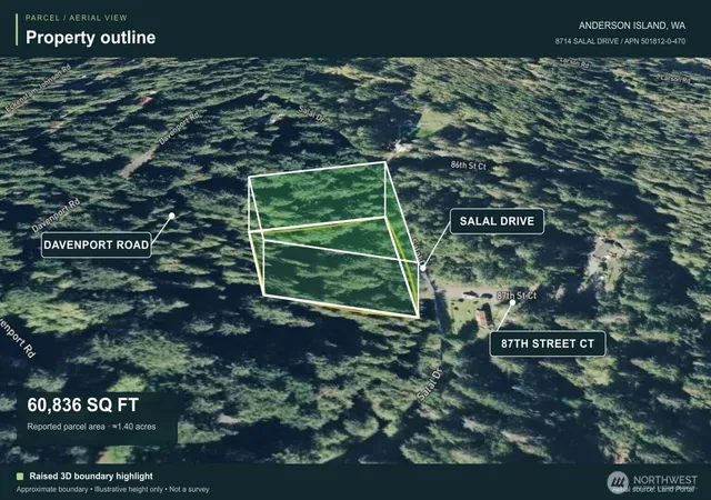 Photo 1 of Land for sale at 8714 Salal Dr, Anderson Island, WA 98303 | MLS# NWM2590321 | Listing updated on 2026-10-02