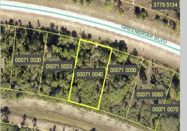 Photo 1 of Land for sale at 423 Greenbriar Blvd, Lehigh Acres, FL 33972 | MLS# 222047651 | Listing updated on 2025-06-11