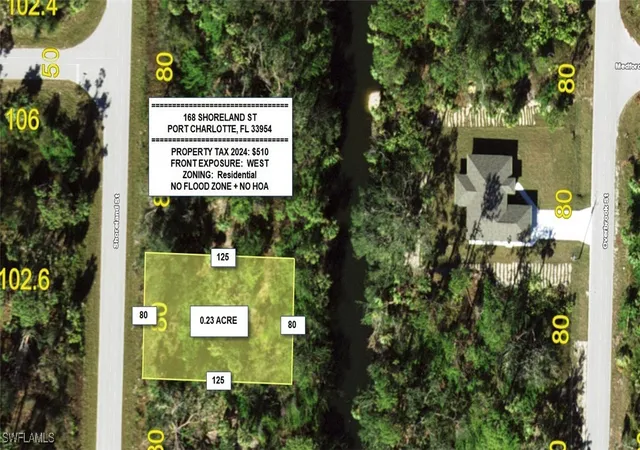 Photo 1 of Land for sale at 168 Shoreland St, Port Charlotte, FL 33954 | MLS# 225053898 | Listing updated on 2026-03-02